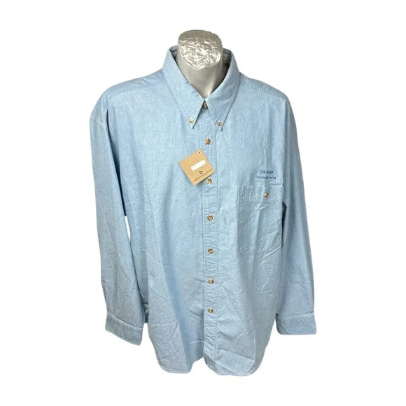 IBM ABS/400 Mens Shirt Size XL Blue LS Quick  Reflex Vintage 1988 Computers New - Picture 2 of 10